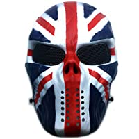 CS mascarilla de protección Halloween Airsoft Paintball Full Face Skull Máscara de esqueleto